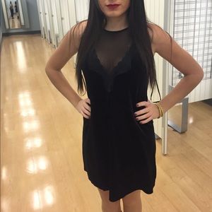 One clothing black velvet dress
